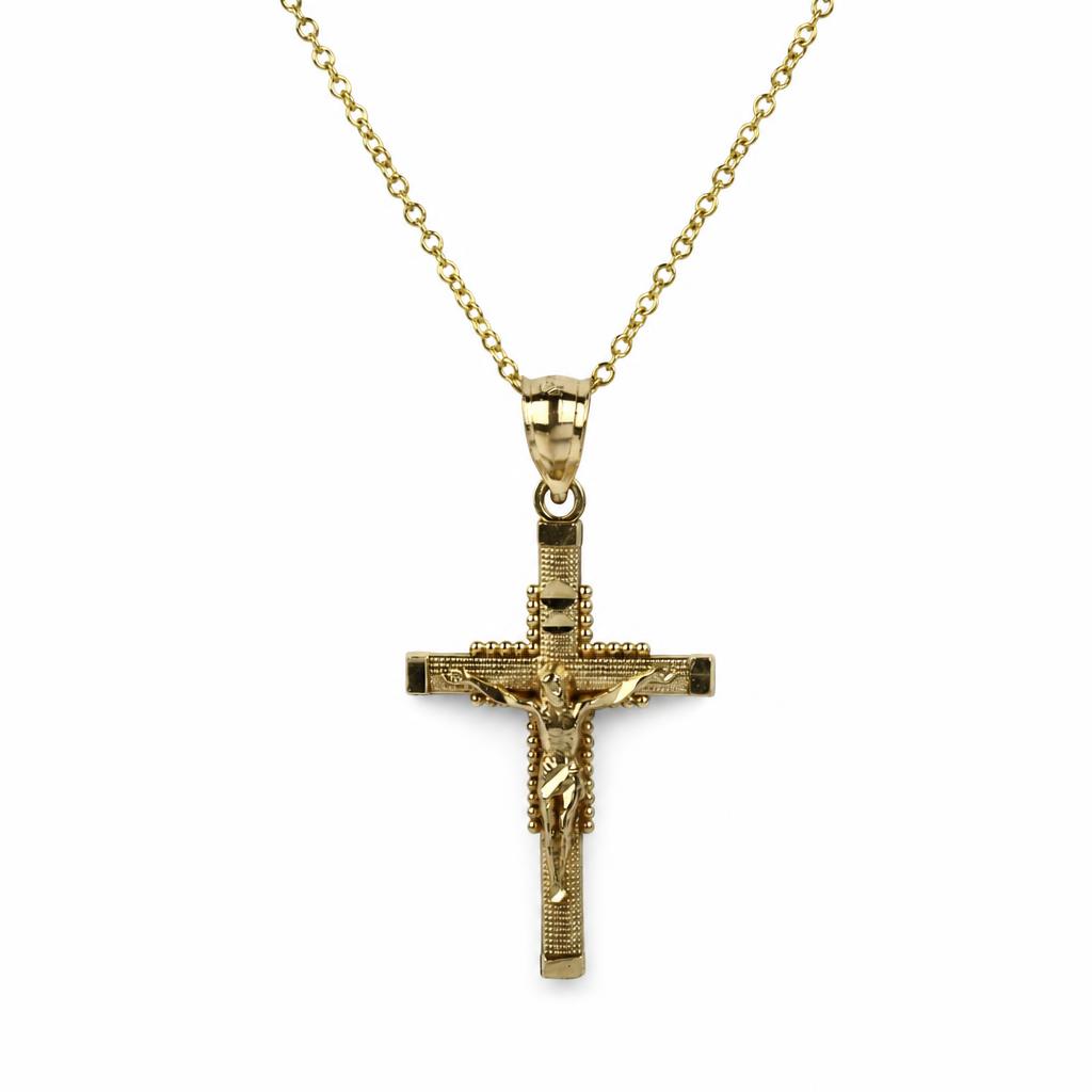 Featured image of this Women’s 14k Yellow Gold Crucifix Necklace
