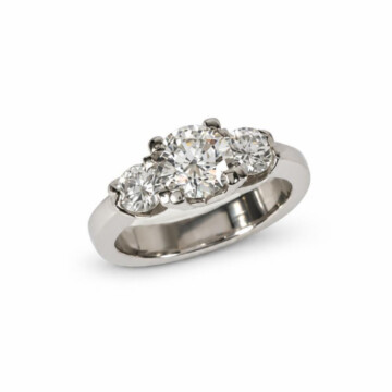 Featured image of this Women’s Platinum Bridal Ring EGL Certified with 1.02ct Round Brilliant Cut Diamond H/SI1 Size 4.5