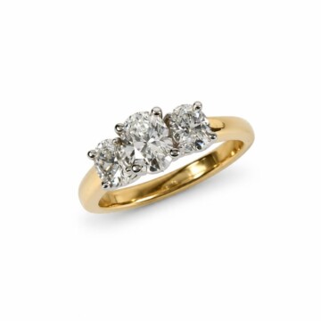 Featured image of this Women’s 18k Yellow Gold Bridal Ring EGL Certified with 0.75ct Oval Diamond E/SI2 Size 6.5