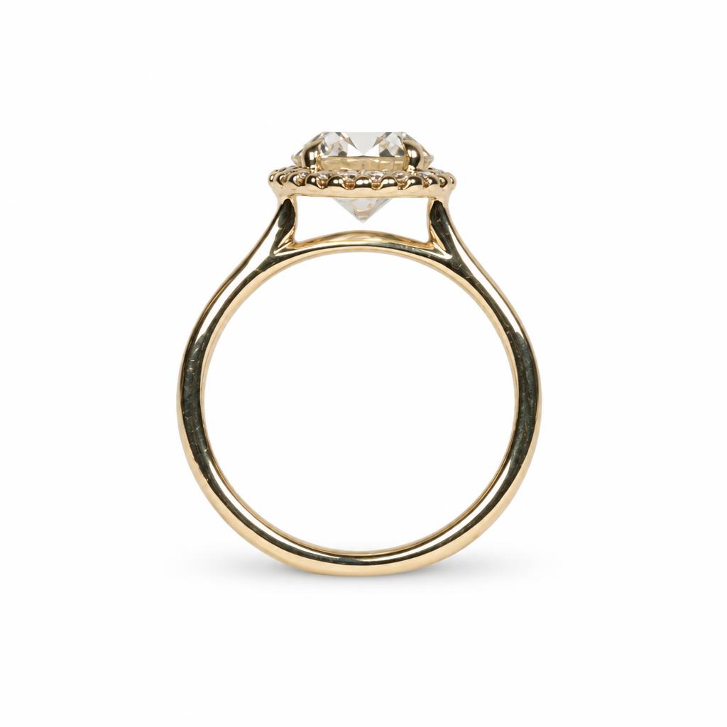 Gallery image of this Women’s 14k Yellow Gold Bridal Ring EGL Certified with 1.80ct Round Diamond F/VS2 Size 5.5