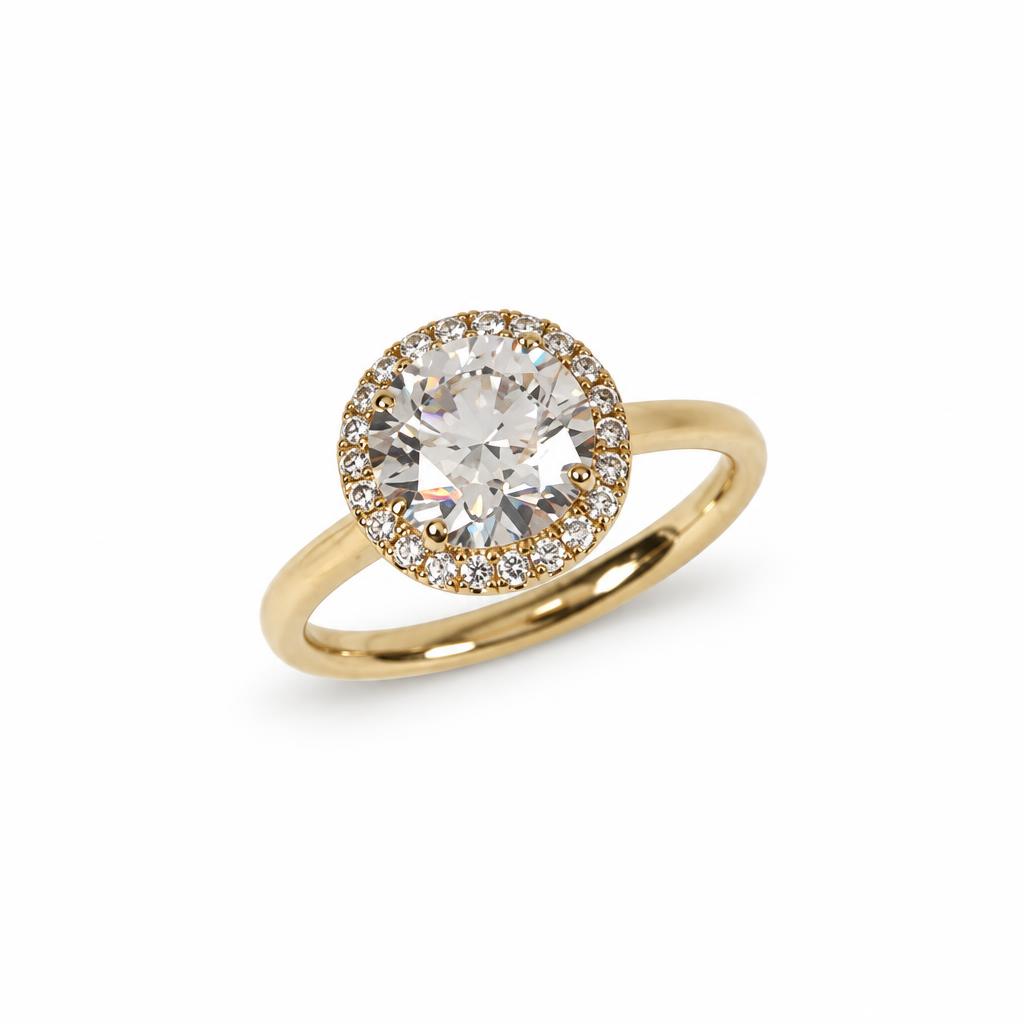 Featured image of this Women’s 14k Yellow Gold Bridal Ring EGL Certified with 1.80ct Round Brilliant Cut Diamond F/VS2 Size 5.5