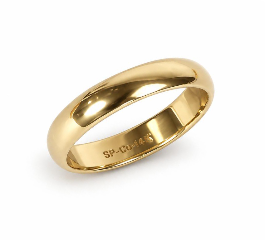 Featured image of this Men’s 14k Yellow Gold Band Ring Size 13.5