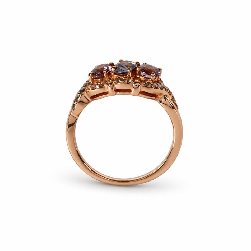 Gallery image of this Women’s LeVian 14k Rose Gold Ring with 0.25ct TDW Spinel and Diamond Size 8