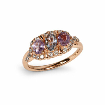 Featured image of this Women’s LeVian 14k Rose Gold Ring with 0.25ct TDW Spinel and Diamond Size 8