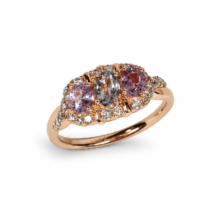Featured image of this Women’s LeVian 14k Rose Gold Ring with 0.25ct TDW Spinel and Diamond Size 8