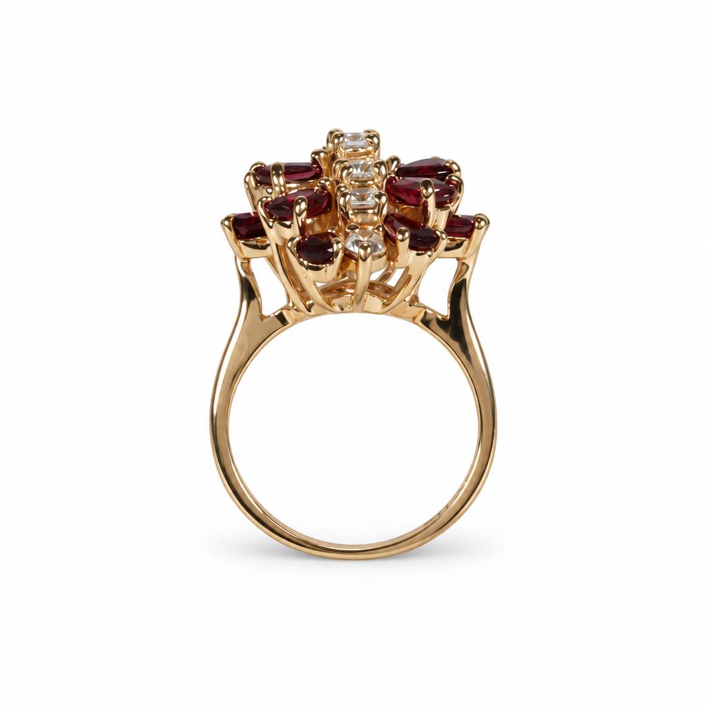 Gallery image of this Women’s 14k Yellow Gold Ring with Ruby and Diamond Size 6.5