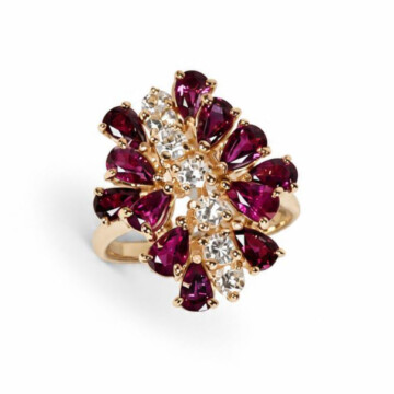 Featured image of this Women’s 14k Yellow Gold Ring with Ruby and Diamond Size 6.5