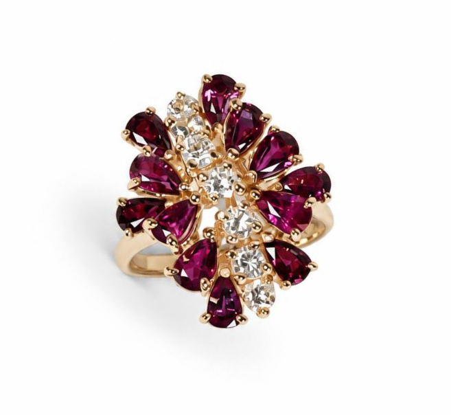 Featured image of this Women’s 14k Yellow Gold Ring with Ruby and Diamond Size 6.5
