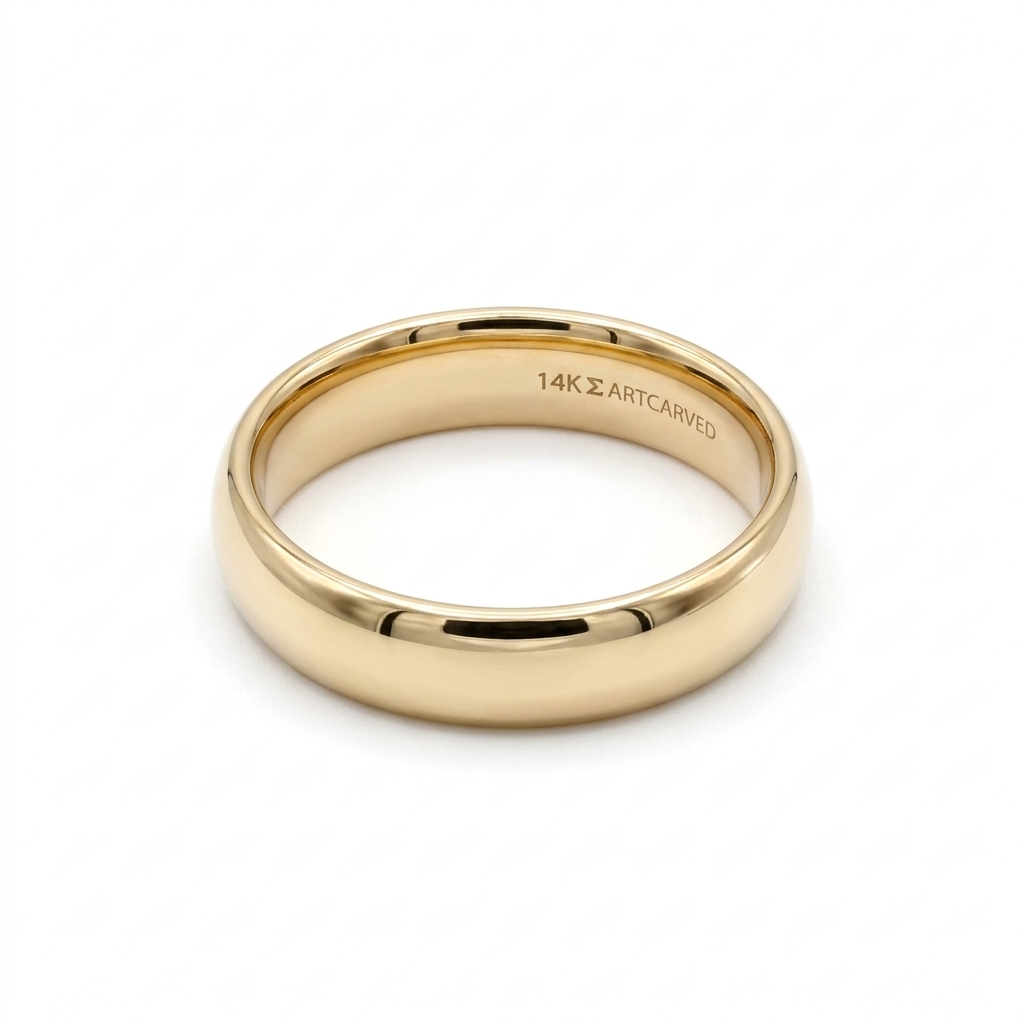Gallery image of this Men’s 14k Yellow Gold Band Ring Size 10