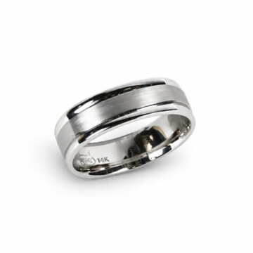 Featured image of this Men’s 14k White Gold Band Ring Size 9.75