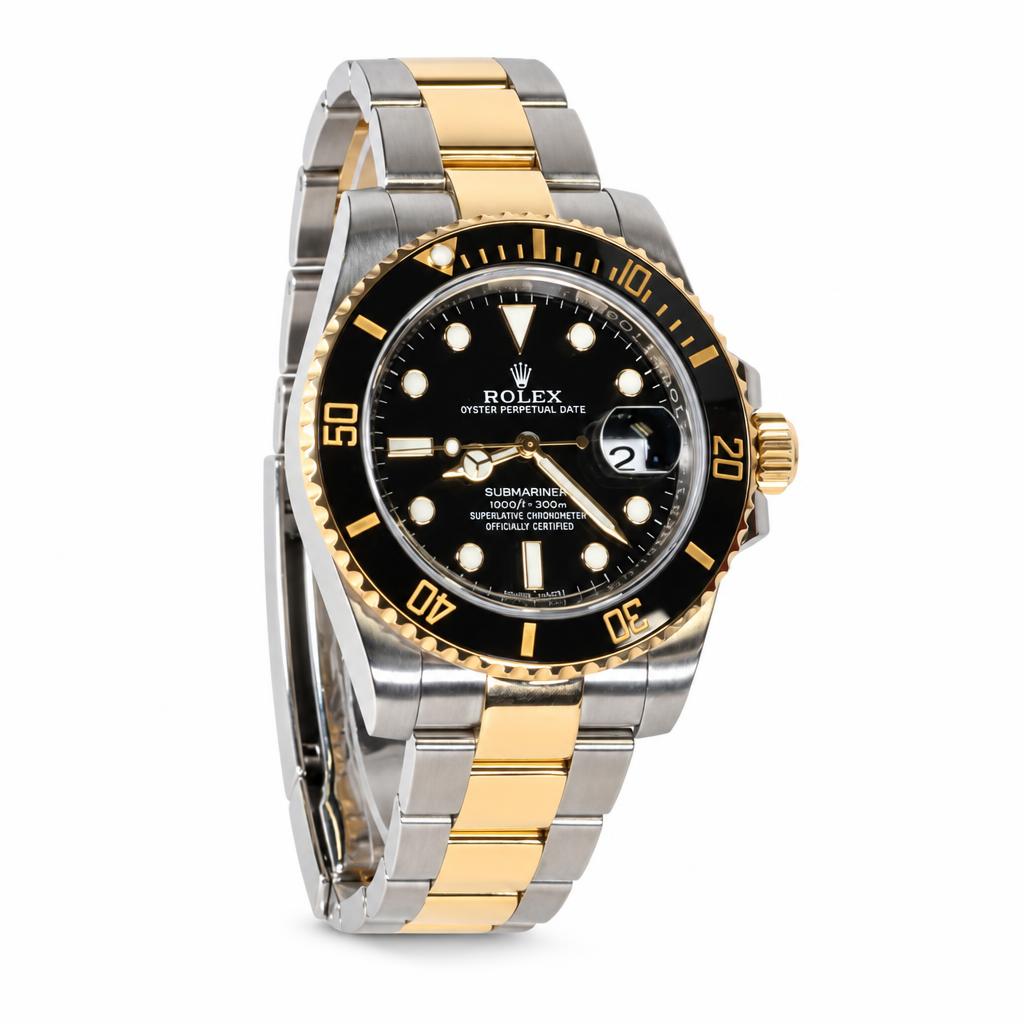 Gallery image of this 18k Yellow Gold & Stainless Steel Rolex Submariner Wristwatch – 40mm Case Circa 2011