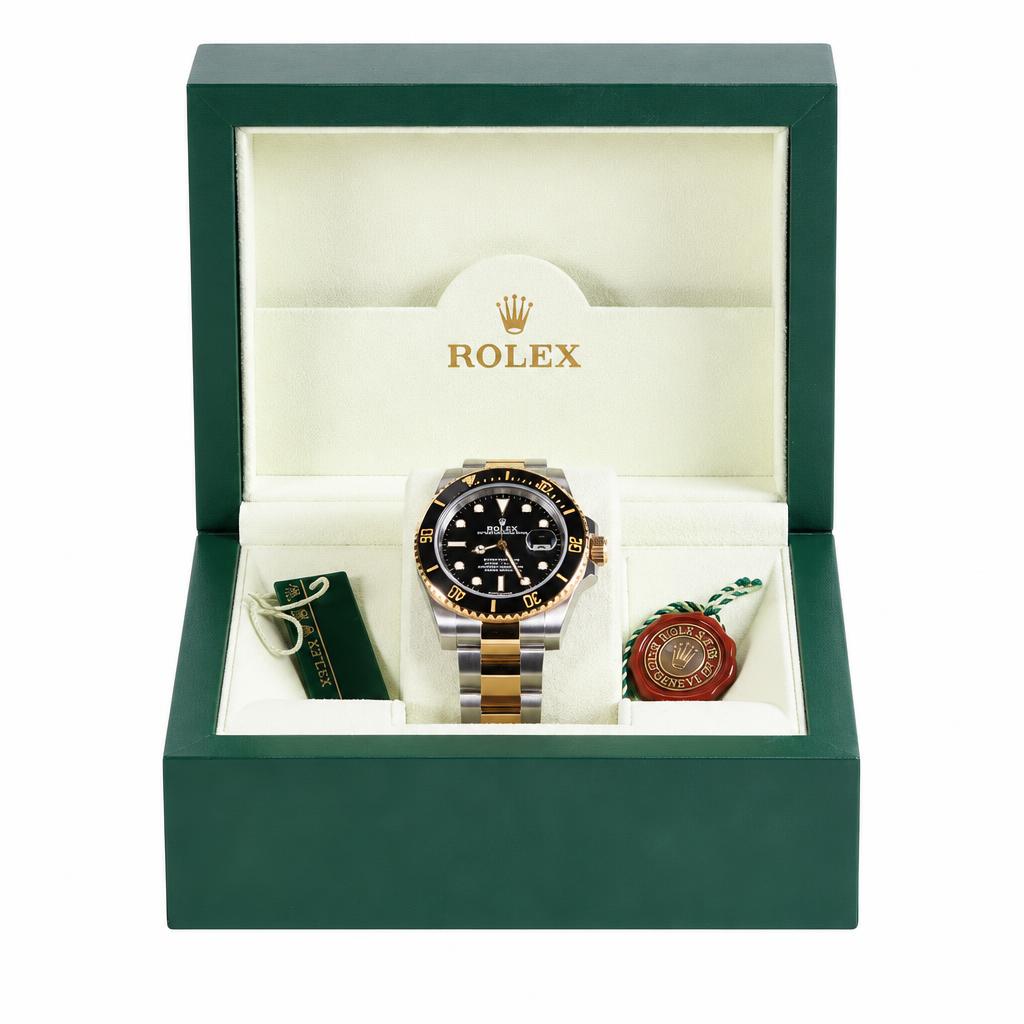 Gallery image of this 18k Yellow Gold & Stainless Steel Rolex Submariner Wristwatch – 40mm Case Circa 2011