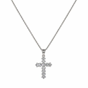 Featured image of this Women’s 14k White Gold Cross Pendant Necklace with Diamond