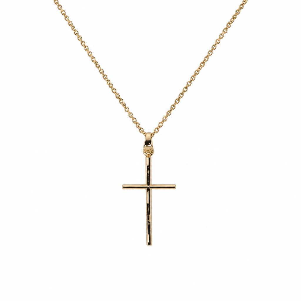 Featured image of this Women’s 14k Yellow Gold Cross Pendant Necklace
