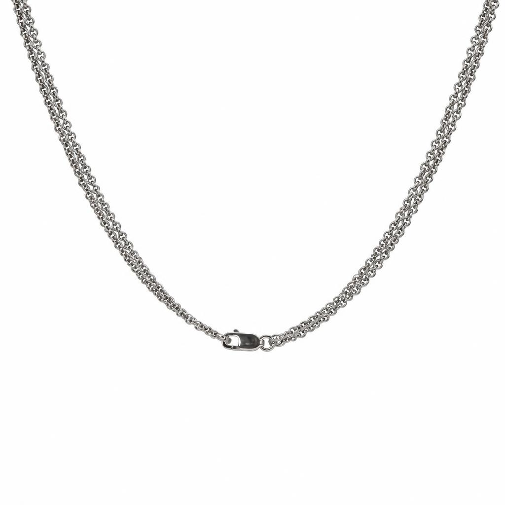 Gallery image of this Women’s 14k White & Rose Gold Pendant Necklace with Diamond