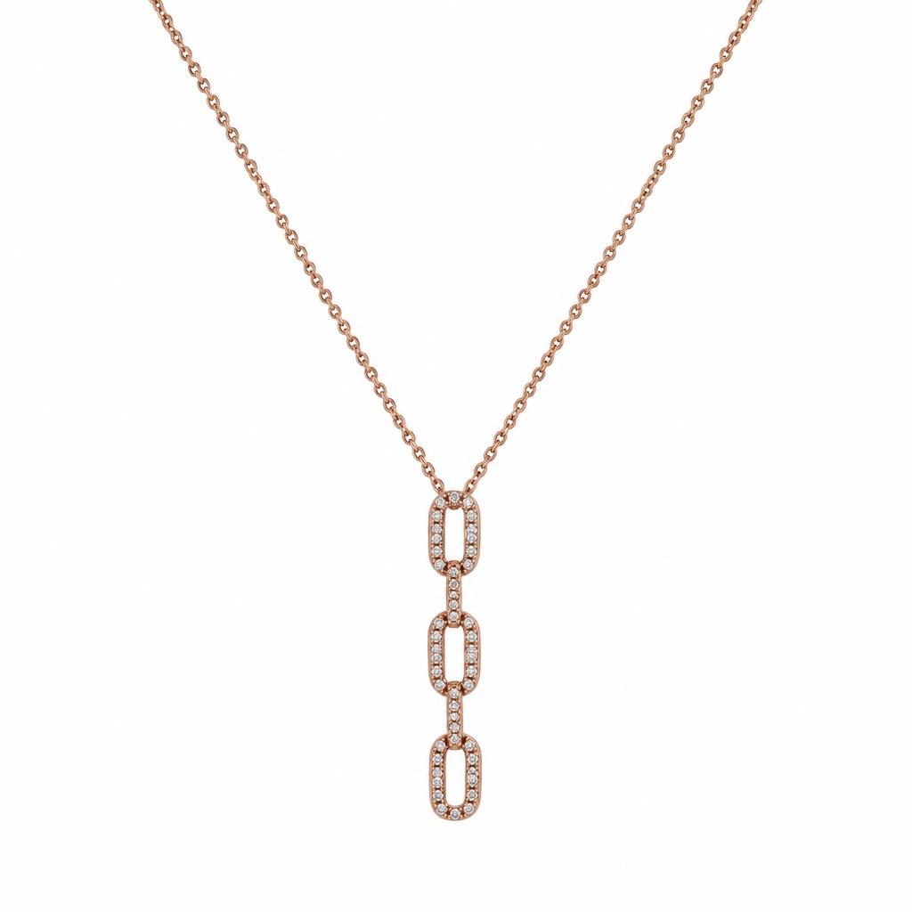 Featured image of this Women’s 14k Rose Gold Pendant Necklace with Diamond