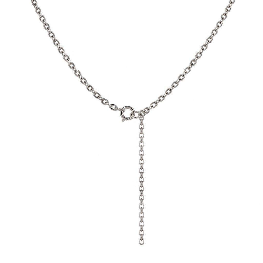 Gallery image of this Women’s 14k White Gold Pendant Necklace with Sapphire and Pearl