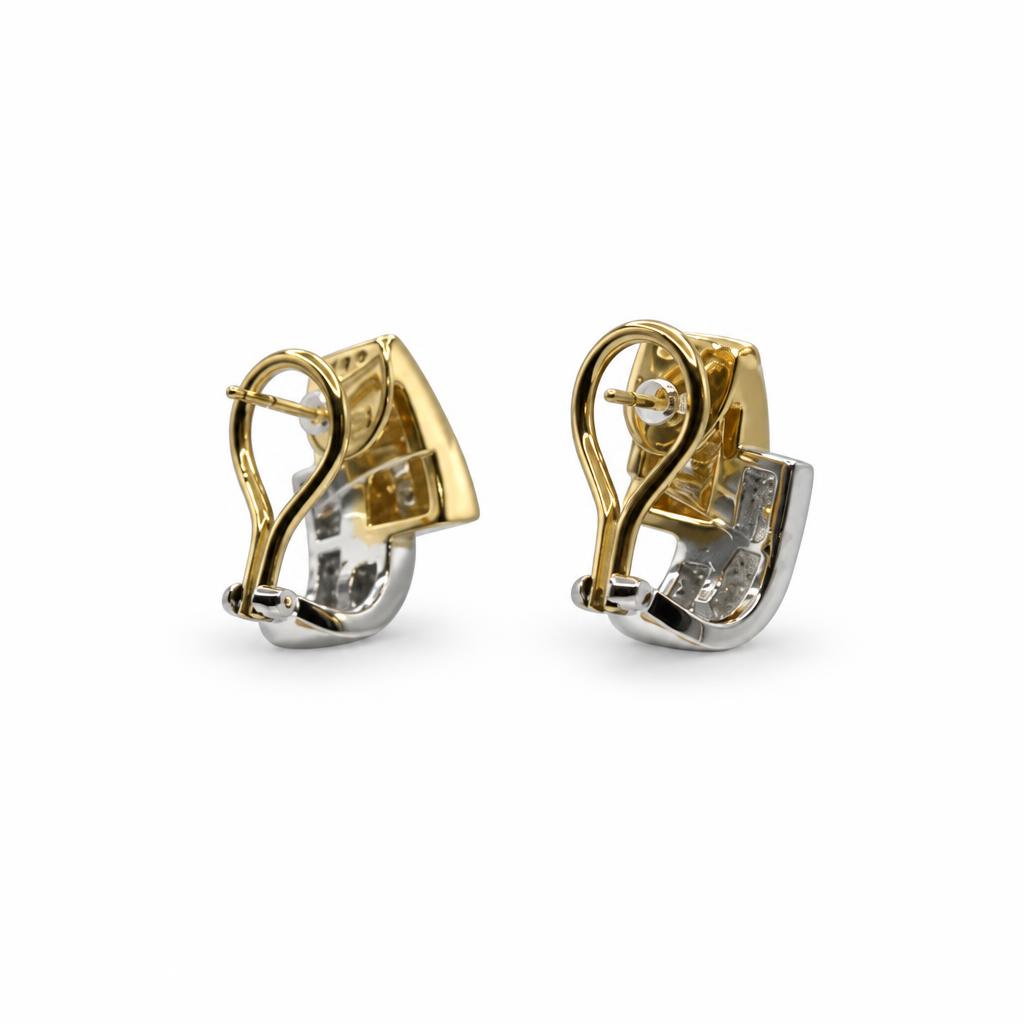 Gallery image of this Women’s 14k Yellow & White Gold Drop Earrings with Diamond