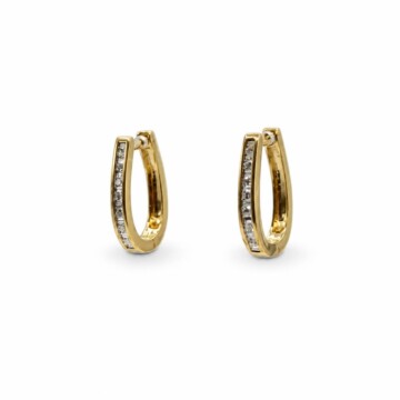 Featured image of this Women’s 14k Yellow Gold 23mm Hoop Earrings with Diamond