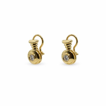 Featured image of this Women’s 14k Yellow Gold 16mm Stud Earrings with Diamond