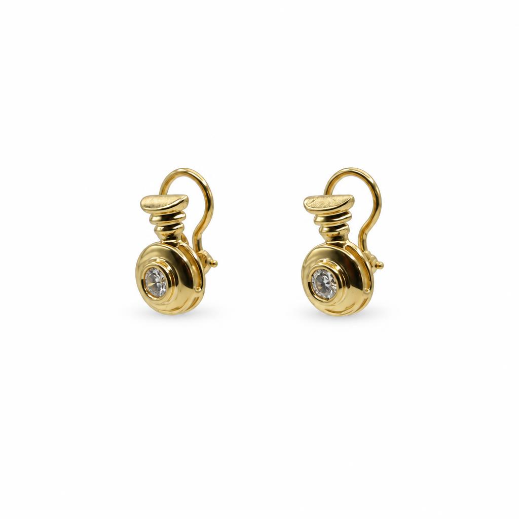 Featured image of this Women’s 14k Yellow Gold 16mm Stud Earrings with Diamond