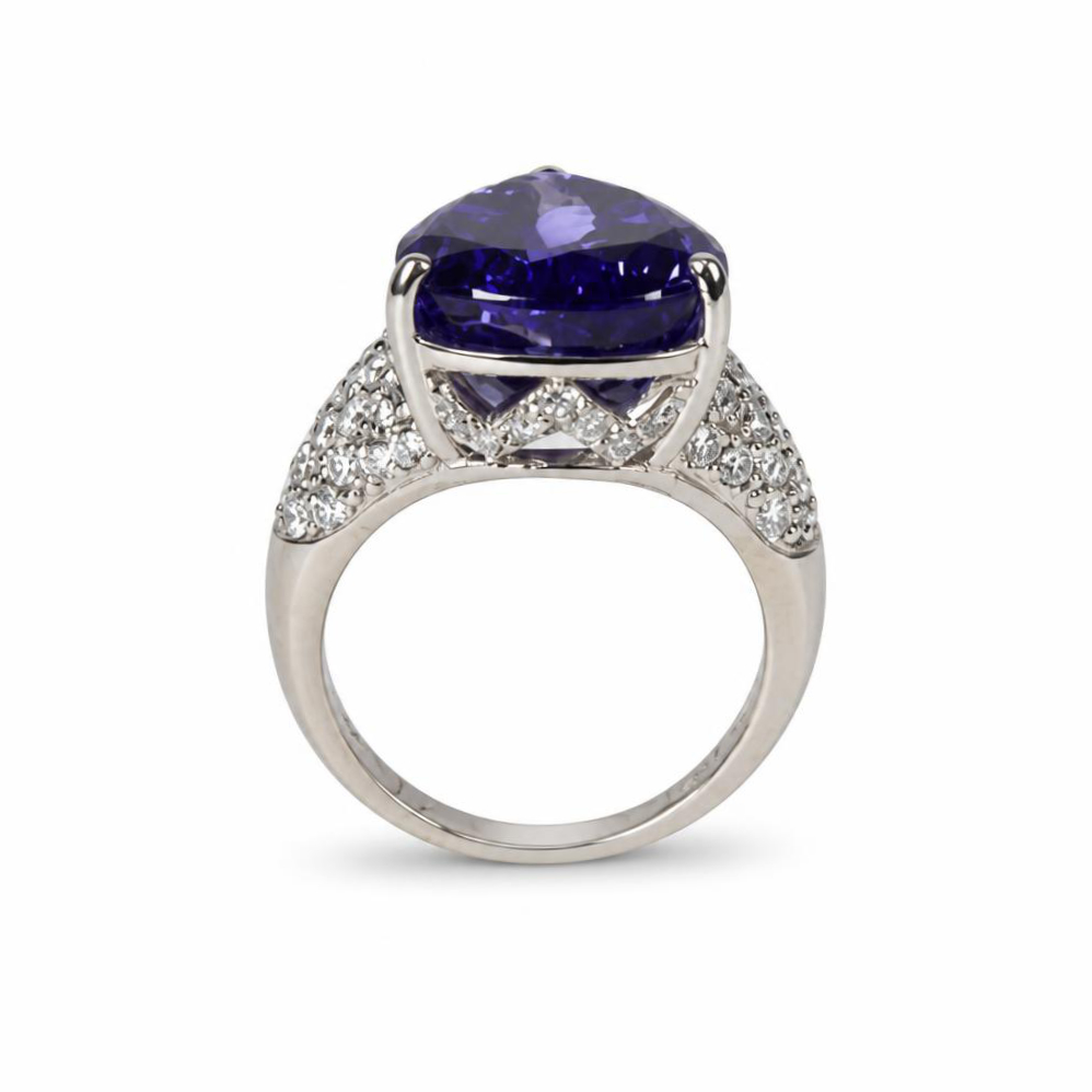 Gallery image of this Women’s 14k White Gold Diamond, Tanzanite Ring Size 7.75