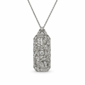 Featured image of this Women’s Vintage Platinum Diamond Necklace