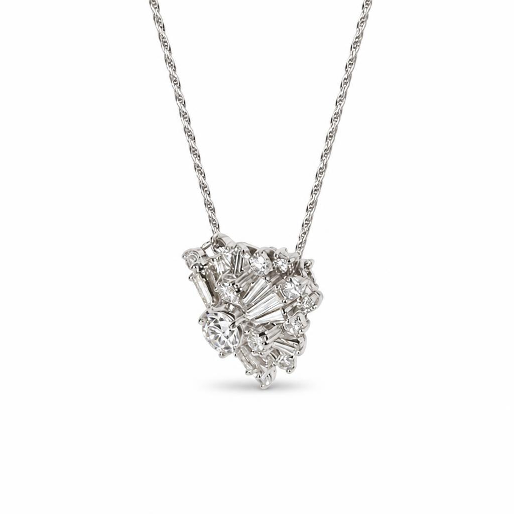 Gallery image of this Women’s Platinum Diamond Necklace EGL Cert