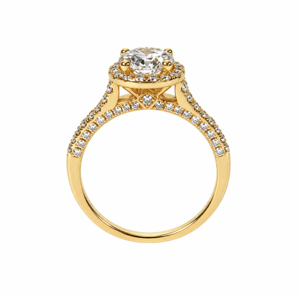 Gallery image of this Women’s 14k Yellow Gold Diamond Bridal Ring EGL Cert Size 6