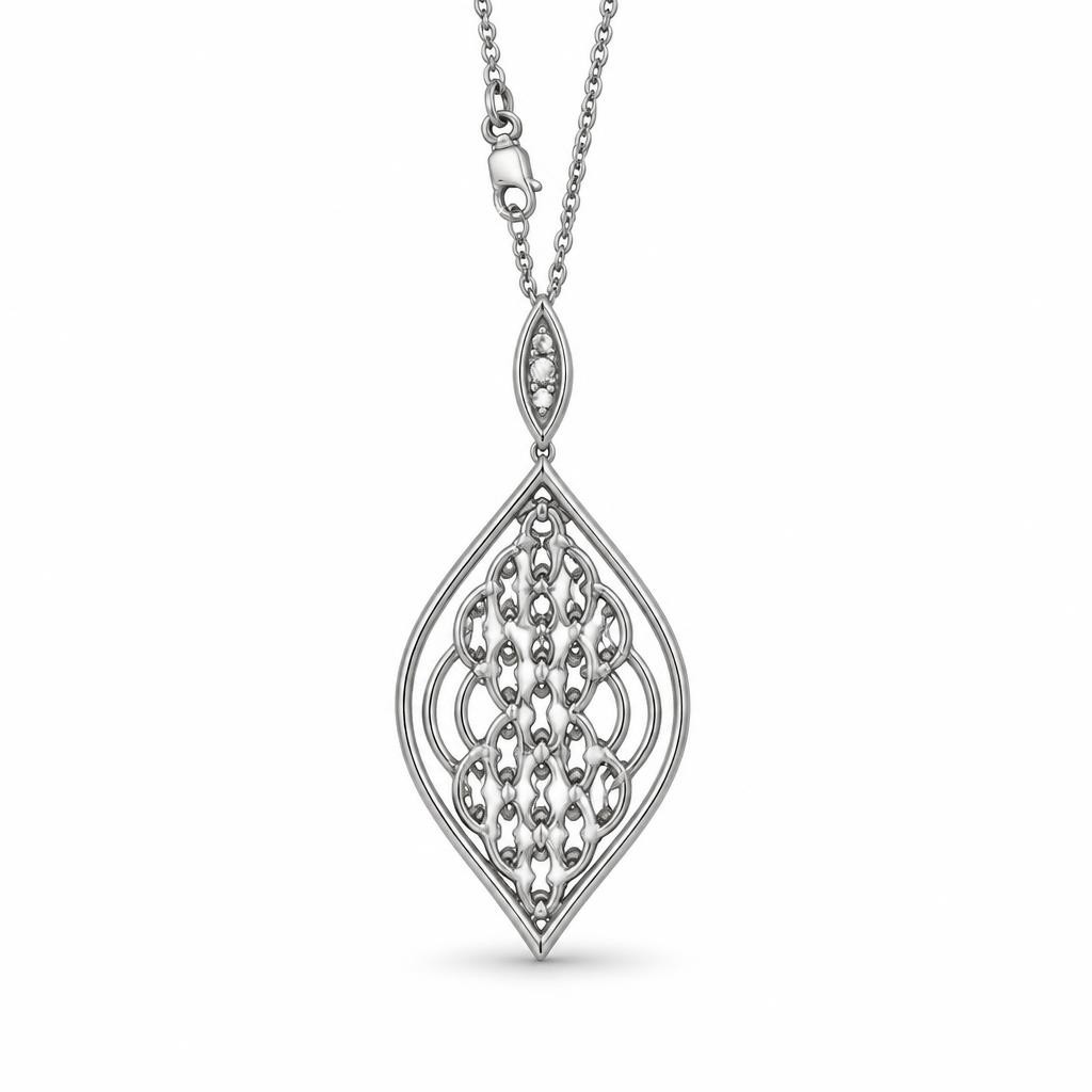 Gallery image of this Women’s 18k White Gold Diamond Necklace
