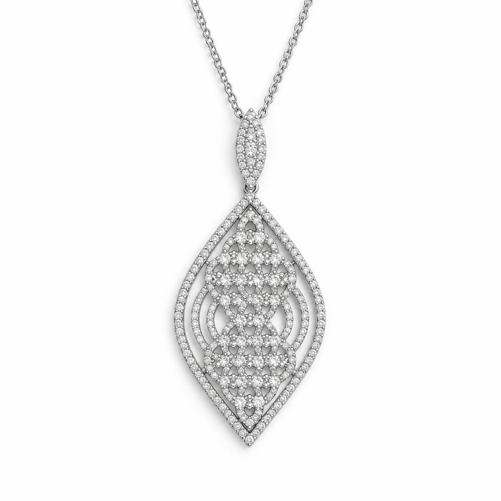 Featured image of this Women’s 18k White Gold Diamond Necklace