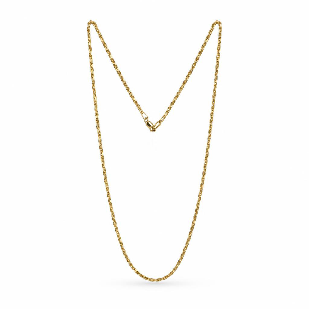 Featured image of this Men’s 14k Yellow Gold Wheat Chain Necklace