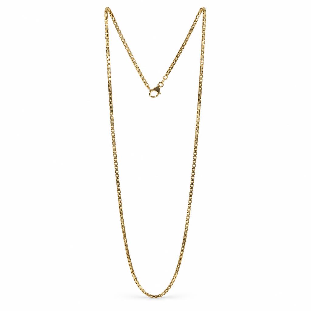 Featured image of this Men’s 14k Yellow Gold Box Chain Necklace