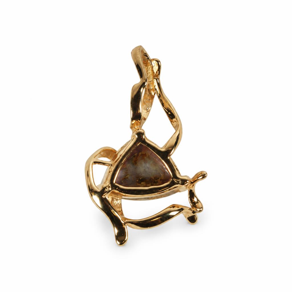 Gallery image of this 14k Yellow Gold Natural Nugget Quartz Pendant