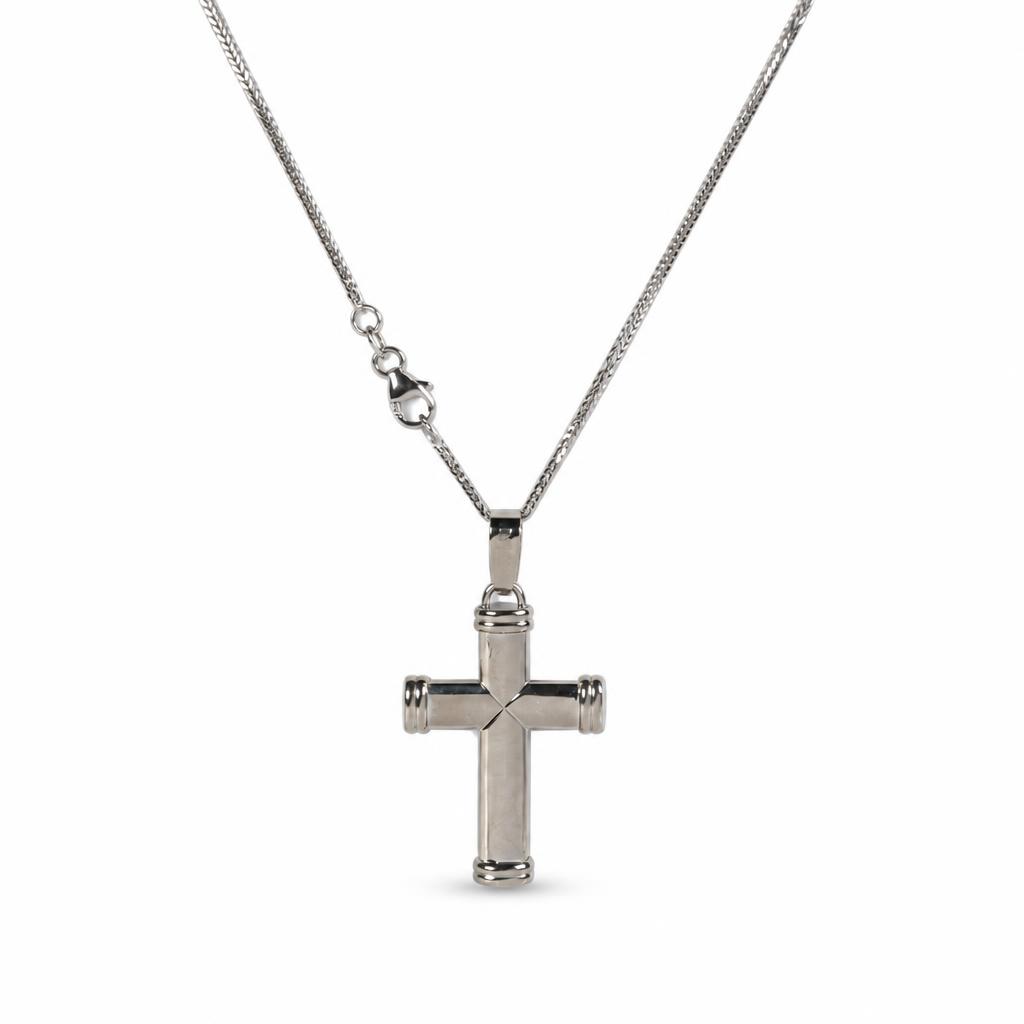 Gallery image of this Men’s 14k White Gold Cross Pendant