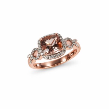 Featured image of this Women’s 14k Rose Gold Ring with Morganite Size 7.25