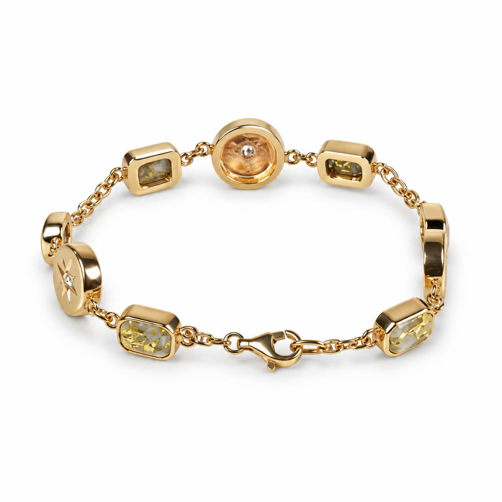 Gallery image of this Women’s 14k Yellow Gold Bracelet with 0.18ct TDW Quartz