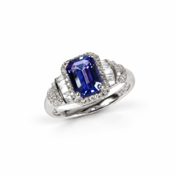 Featured image of this Women’s 14k White Gold Ring with 0.25ct TDW Tanzanite and Diamond Size 6.75