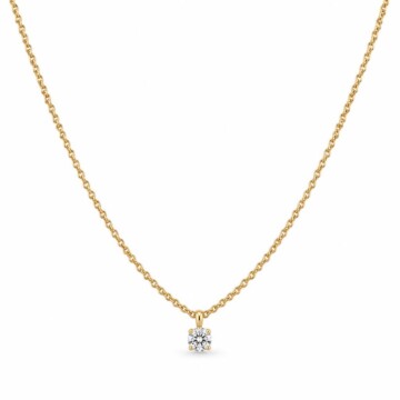 Featured image of this Women’s 14k Yellow Gold Solitaire Pendant with 0.41ct Round Diamond I/SI1