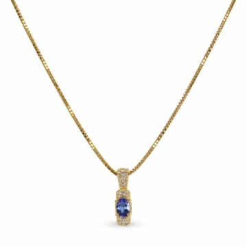 Featured image of this Women’s 14k Yellow Gold Pendant with 0.10ct TDW Tanzanite and Diamond