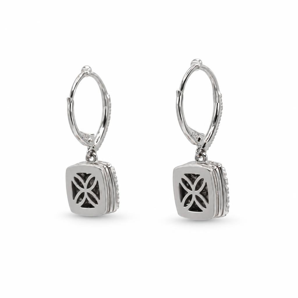 Gallery image of this Women’s 14k White Gold Dangle Earrings with 1.00ct TDW Diamonds