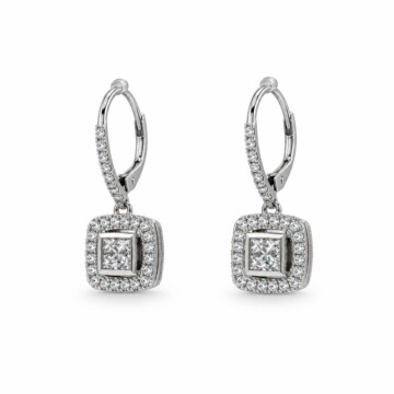 Featured image of this Women’s 14k White Gold Dangle Earrings with 1.00ct TDW Diamonds