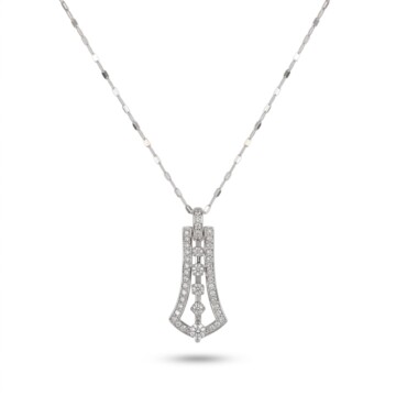 Featured image of this Women’s 14k White Gold Pendant with Diamond