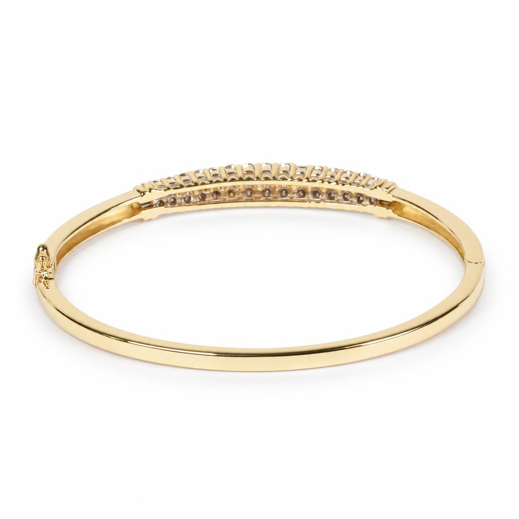 Gallery image of this Women’s 14k Yellow Gold Bangle Bracelet with Diamond