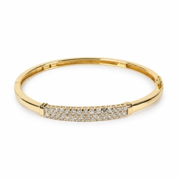 Featured image of this Women’s 14k Yellow Gold Bangle Bracelet with Diamond