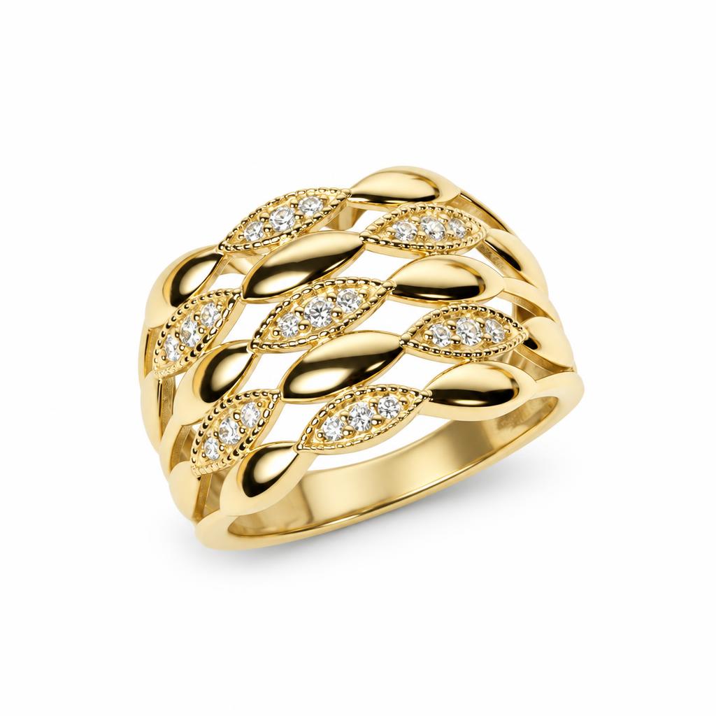 Featured image of this Women’s 14k Yellow Gold Ring with Diamond Size 7.25