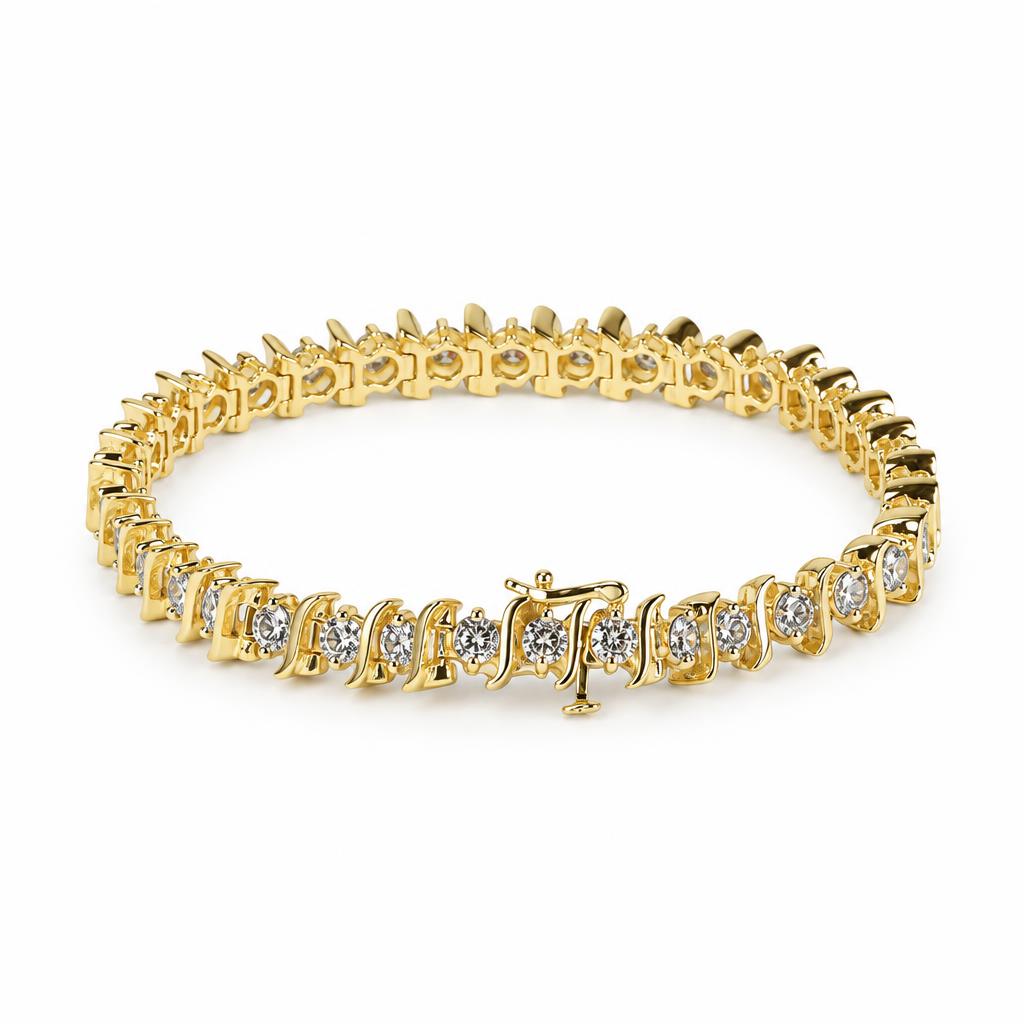 Gallery image of this Women’s 18k Yellow Gold Tennis Bracelet with 5.00ct TDW Diamond