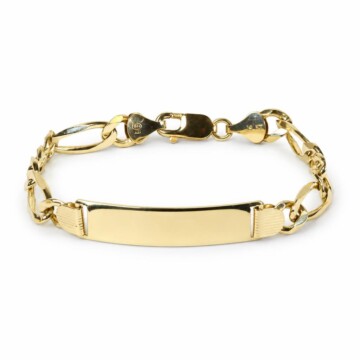 Featured image of this Men’s 14k Yellow Gold Link ID Bracelet
