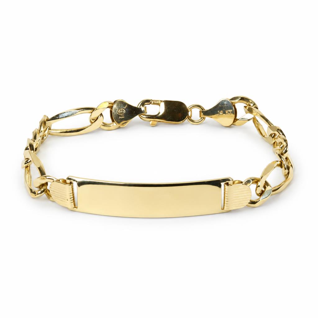 Featured image of this Men’s 14k Yellow Gold Link ID Bracelet