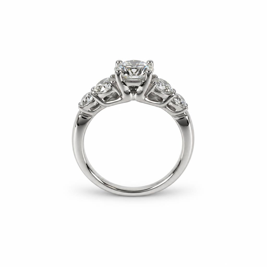 Gallery image of this Women’s Platinum Bridal Ring GIA Certified with 1.01ct Round Diamond I/VS1 Size 6